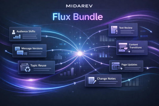 Midarev Flux Bundle with various components on a dark background