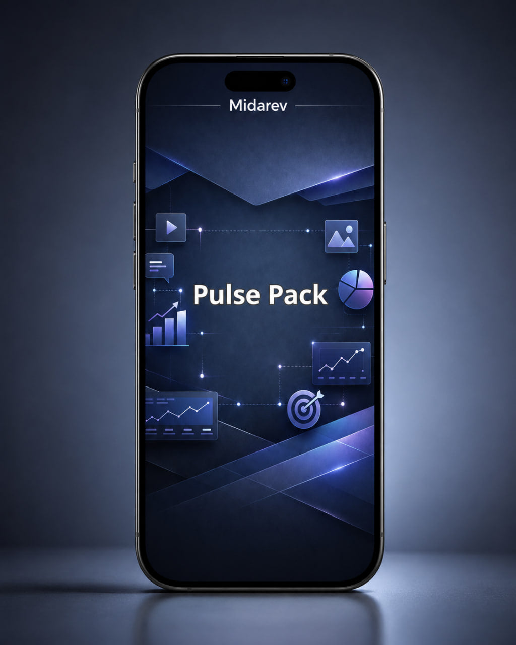 Smartphone displaying 'Pulse Pack' on a dark background