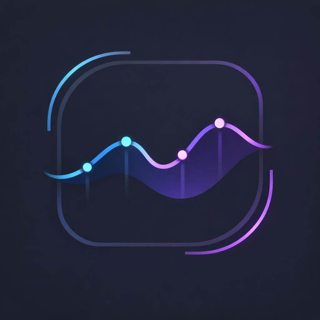 Colorful line graph on a dark background
